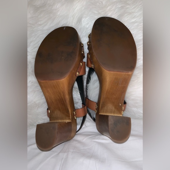 Worn 1x 👠 COACH Adessa leather wooden heels women’s size 9 - Picture 5 of 16